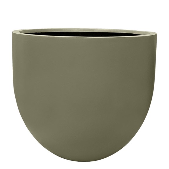 ΚΑΣΠΩ FIBERGLASS ΣΤΡΟΓΓΥΛΟ ΛΑΔΙ/ΓΚΡΙ ΜΑΤ - Φ95x80cm – Ταιριάζει σε κάθε μοντέρνο ή επαγγελματικό χώρο | iroots.gr