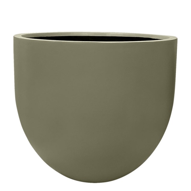 ΚΑΣΠΩ FIBERGLASS ΣΤΡΟΓΓΥΛΟ ΛΑΔΙ/ΓΚΡΙ ΜΑΤ - Φ95x80cm – Ταιριάζει σε κάθε μοντέρνο ή επαγγελματικό χώρο | iroots.gr