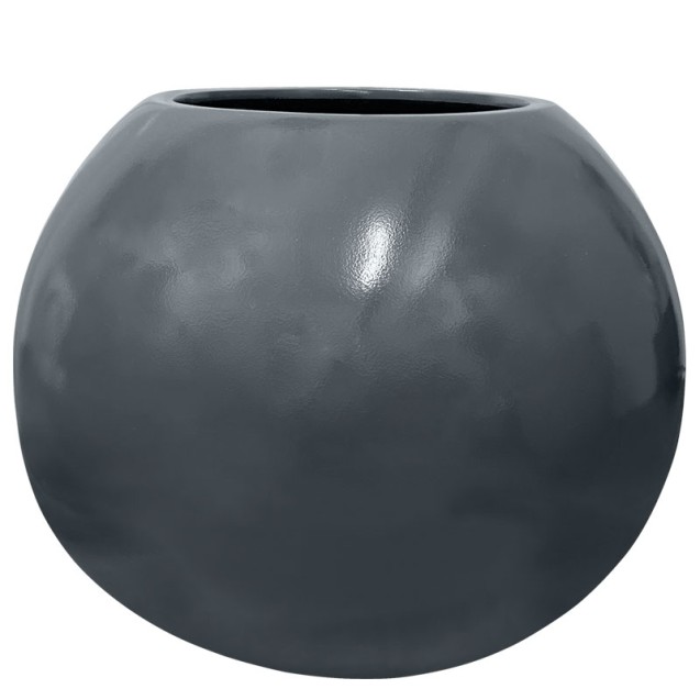 ΚΑΣΠΩ FIBERGLASS ΣΦΑΙΡΑ ΓΥΑΛΙΣΤΕΡΟ ΑΝΘΡΑΚΙ - Φ90x74cm – Αναβαθμίζει άμεσα τον χώρο σου | iroots.gr