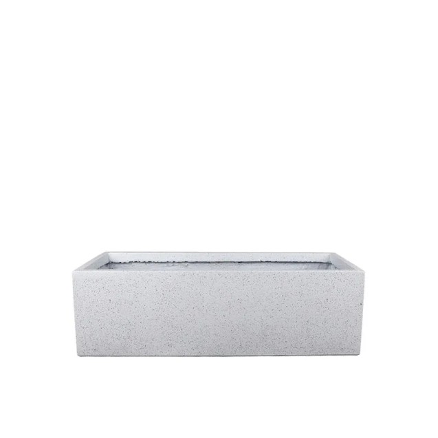 ΖΑΡΝΤΙΝΙΕΡΑ FIBERCLAY MEDIUM ΛΕΥΚΟ ΓΡΑΝΙΤΗ ΟΡΘΟΓΩΝΙΟ - 70x25x23cm – Ταιριάζει σε κάθε μοντέρνο ή επαγγελματικό χώρο | iroots.gr