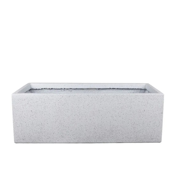 ΖΑΡΝΤΙΝΙΕΡΑ FIBERCLAY XLARGE ΛΕΥΚΟ ΓΡΑΝΙΤΗ ΟΡΘΟΓΩΝΙΟ - 90x36x33cm – Δημιουργεί αίσθηση πολυτέλειας χωρίς κόπο | iroots.gr