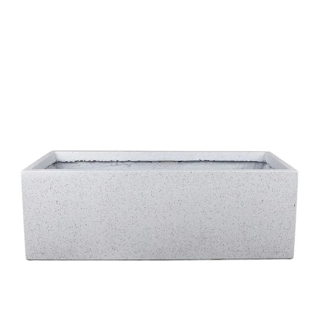 ΖΑΡΝΤΙΝΙΕΡΑ FIBERCLAY XLARGE ΛΕΥΚΟ ΓΡΑΝΙΤΗ ΟΡΘΟΓΩΝΙΟ - 90x36x33cm – Δημιουργεί αίσθηση πολυτέλειας χωρίς κόπο | iroots.gr