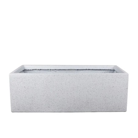 ΖΑΡΝΤΙΝΙΕΡΑ FIBERCLAY XLARGE ΛΕΥΚΟ ΓΡΑΝΙΤΗ ΟΡΘΟΓΩΝΙΟ - 90x36x33cm – Δημιουργεί αίσθηση πολυτέλειας χωρίς κόπο | iroots.gr