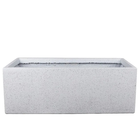 ΖΑΡΝΤΙΝΙΕΡΑ FIBERCLAY 2XLARGE ΛΕΥΚΟ ΓΡΑΝΙΤΗ ΟΡΘΟΓΩΝΙΟ - 100x42x40cm – Ταιριάζει σε κάθε μοντέρνο ή επαγγελματικό χώρο | iroots.g