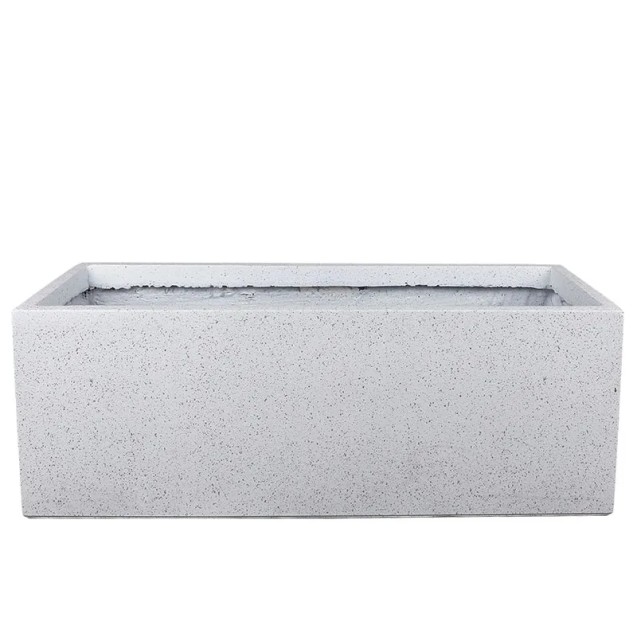 ΖΑΡΝΤΙΝΙΕΡΑ FIBERCLAY 2XLARGE ΛΕΥΚΟ ΓΡΑΝΙΤΗ ΟΡΘΟΓΩΝΙΟ - 100x42x40cm – Ταιριάζει σε κάθε μοντέρνο ή επαγγελματικό χώρο | iroots.g