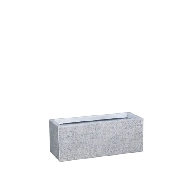 ΖΑΡΝΤΙΝΙΕΡΑ FIBERCLAY SMALL ΛΕΥΚΟ ΤΣΙΜΕΝΤΟ ΨΗΛΗ ΟΡΘΟΓΩΝΙΟ - 50x20x20cm – Ταιριάζει σε κάθε μοντέρνο ή επαγγελματικό χώρο | iroot