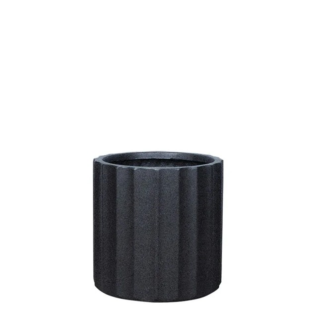 ΚΑΣΠΩ FIBERCLAY SMALL ΜΑΥΡΟ KYΛΙΝΔΡΟΣ ΚΙOΝΑΣ - Φ39x39.5cm – Προσφέρει μοναδική αισθητική | iroots.gr