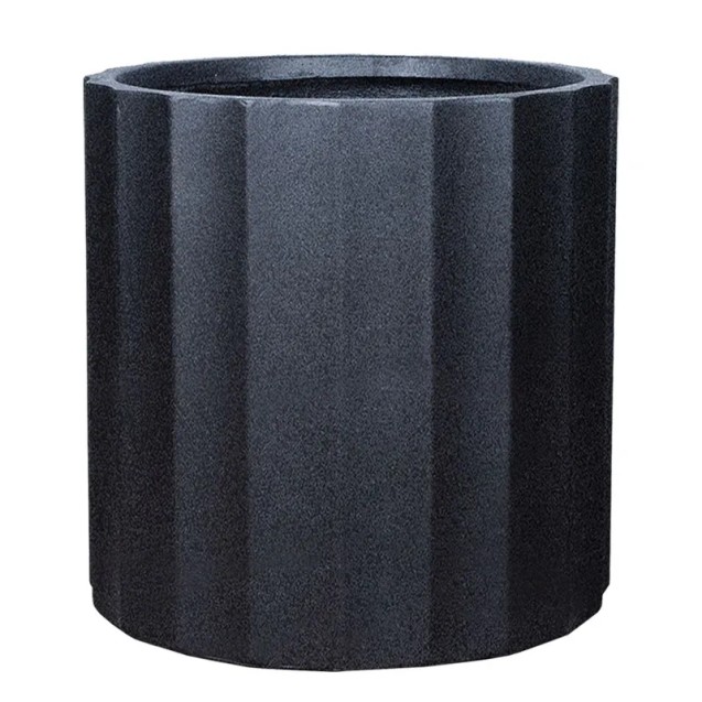 ΚΑΣΠΩ FIBERCLAY XLARGE ΜΑΥΡΟ KYΛΙΝΔΡΟΣ ΚΙOΝΑΣ - Φ70x70cm – Αναβαθμίζει άμεσα τον χώρο σου | iroots.gr