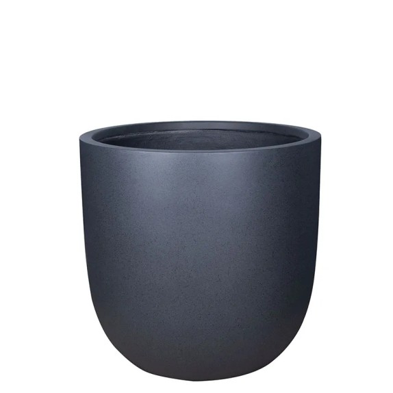 ΚΑΣΠΩ FIBERCLAY 4XLARGE ΜΑΥΡΟ ΣΤΡΟΓΓΥΛΟ - Φ75x72.5cm – Ταιριάζει σε κάθε μοντέρνο ή επαγγελματικό χώρο | iroots.gr