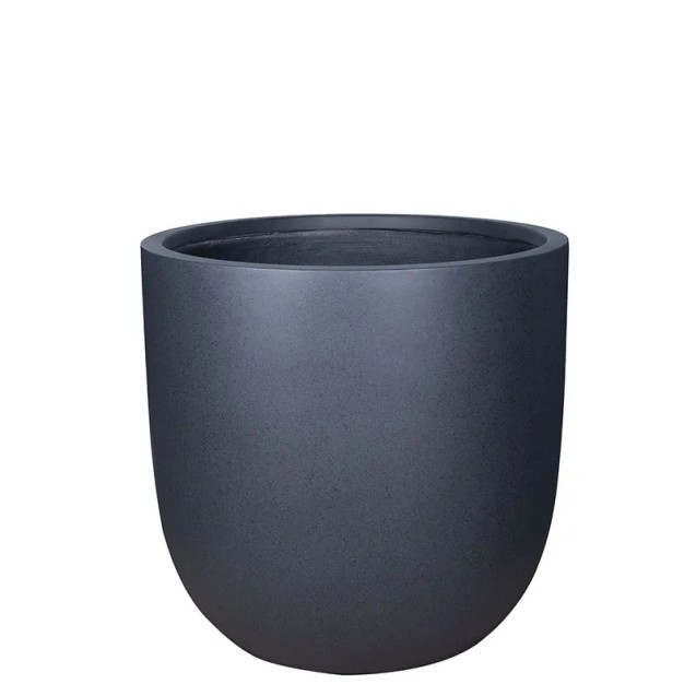 ΚΑΣΠΩ FIBERCLAY 4XLARGE ΜΑΥΡΟ ΣΤΡΟΓΓΥΛΟ - Φ75x72.5cm – Ταιριάζει σε κάθε μοντέρνο ή επαγγελματικό χώρο | iroots.gr