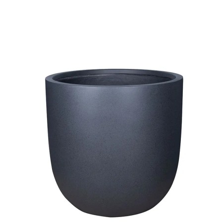 ΚΑΣΠΩ FIBERCLAY 4XLARGE ΜΑΥΡΟ ΣΤΡΟΓΓΥΛΟ - Φ75x72.5cm – Ταιριάζει σε κάθε μοντέρνο ή επαγγελματικό χώρο | iroots.gr