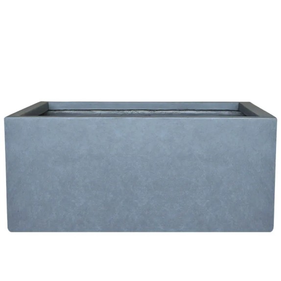 ΖΑΡΝΤΙΝΙΕΡΑ FIBERCLAY 2XLARGE ΓΚΡΙ ΜΑΡΜΑΡΙ ΨΗΛΗ ΟΡΘΟΓΩΝΙΟ - 100x42x40cm – Δίνει premium χαρακτήρα στο περιβάλλον | iroots.gr