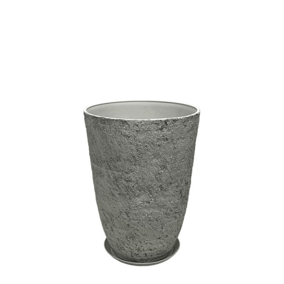 STONE POLYRESIN ΚΑΣΠΩ ΜΕ ΠΙΑΤΟ ΓΚΡΙ ΦΘΑΡΜΕΝΟΣ ΒΡΑΧΟΣ ΜΙΚΡΟ - Φ35.5x49.5cm – Δίνει premium χαρακτήρα στο περιβάλλον | iroots.gr