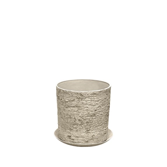 STONE POLYRESIN ΚΑΣΠΩ ΜΕ ΠΙΑΤΟ ΜΠΕΖ ΠΑΛΑΙΩΜΕΝΟ ΦΙΛΝΤΙΣΙ ΜΙΚΡΟ - Φ28x28cm – Δίνει premium χαρακτήρα στο περιβάλλον | iroots.gr