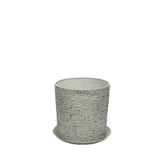 STONE POLYRESIN ΚΑΣΠΩ ΜΕ ΠΙΑΤΟ ΓΚΡΙ ΦΘΑΡΜΕΝΟΣ ΒΡΑΧΟΣ ΜΙΚΡΟ - Φ28x28cm – Ταιριάζει σε κάθε μοντέρνο ή επαγγελματικό χώρο | iroots