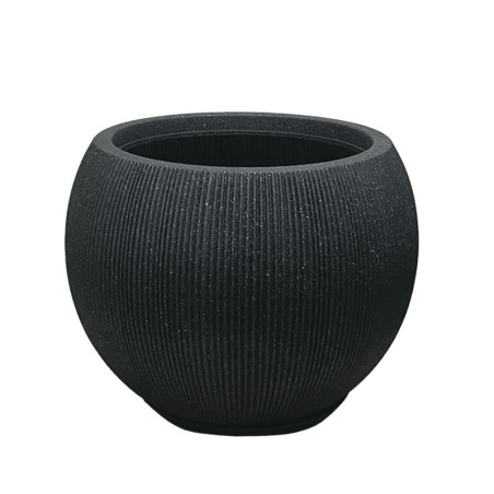 POLYRESIN ΚΑΣΠΩ ΜΕ ΠΙΑΤΟ ΜΑΥΡΟ ΓΡΑΝΙΤΗ ΡΙΓΩΤΟ ΜΠΑΛΑ ΜΕΓΑΛΟ - Φ53x41.1cm – Προσφέρει μοναδική αισθητική | iroots.gr