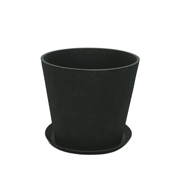 STONE POLYRESIN ΚΑΣΠΩ ΜΕ ΠΙΑΤΟ ΜΑΥΡΟ ΑΝΘΡΑΚΙ ΜΕΣΑΙΟ - Φ40x35.5cm – Δημιουργεί αίσθηση πολυτέλειας χωρίς κόπο | iroots.gr