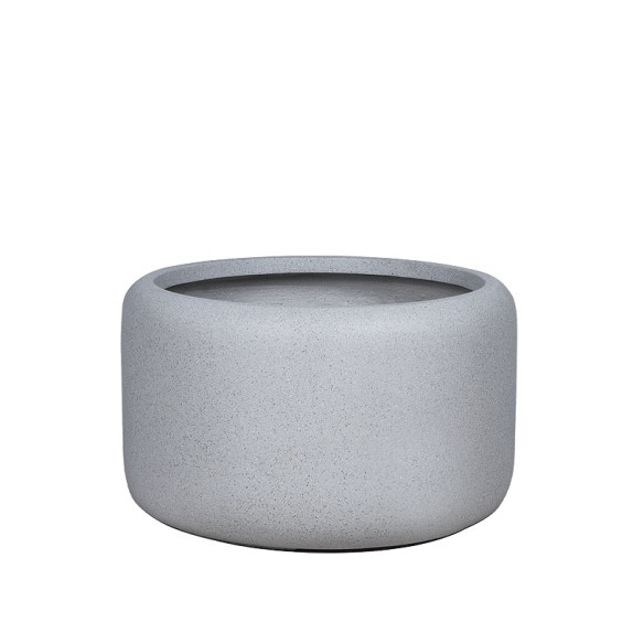 ΚΑΣΠΩ FIBERCLAY ΓΚΡΙ ΓΡΑΝΙΤΗ ΒΑΡΕΛΙ ΠΟΜΠΕ ΚΟΝΤΟ ΜΕΓΑΛΟ - Φ55x33cm – Δίνει premium χαρακτήρα στο περιβάλλον | iroots.gr