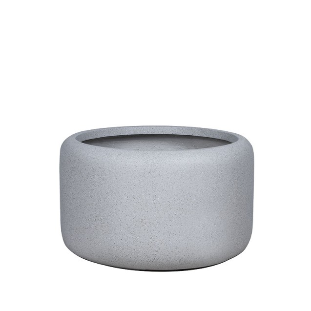 ΚΑΣΠΩ FIBERCLAY ΓΚΡΙ ΓΡΑΝΙΤΗ ΒΑΡΕΛΙ ΠΟΜΠΕ ΚΟΝΤΟ ΜΕΓΑΛΟ - Φ55x33cm – Δίνει premium χαρακτήρα στο περιβάλλον | iroots.gr