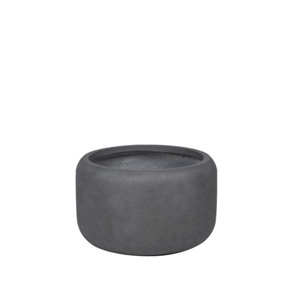 ΚΑΣΠΩ FIBERCLAY ΓΚΡΙ ΑΝΘΡΑΚΙ ΒΑΡΕΛΙ ΠΟΜΠΕ ΚΟΝΤΟ ΜΕΣΑΙΟ - Φ44x26cm – Δίνει premium χαρακτήρα στο περιβάλλον | iroots.gr