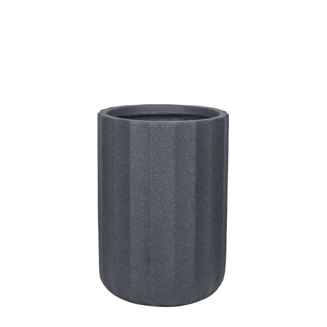 ΚΑΣΠΩ FIBERCLAY ΜΑΥΡΟ ΓΡΑΝΙΤΗ ΚΙΟΝΑΣ ΨΗΛΟ ΜΕΣΑΙΟ - Φ35x50.5cm – Δημιουργεί αίσθηση πολυτέλειας χωρίς κόπο | iroots.gr