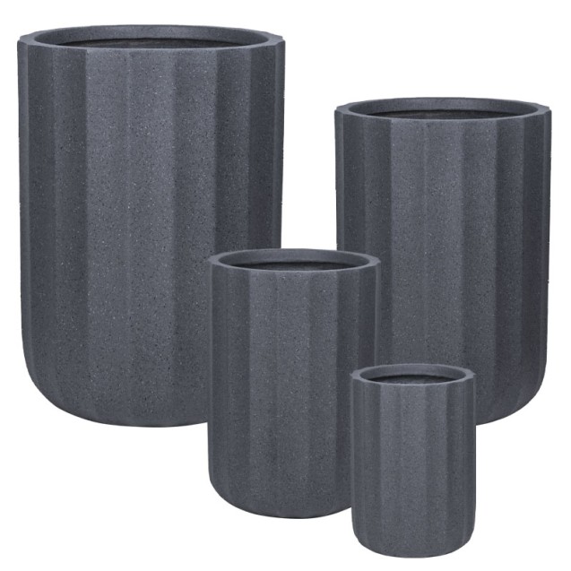 ΚΑΣΠΩ FIBERCLAY ΣΕΤ/4 ΜΑΥΡΟ ΓΡΑΝΙΤΗ ΚΙΟΝΑΣ ΨΗΛΟ - S:Φ28x39.5, M:Φ35x50.5, L:Φ43.5x62, XL:Φ54x76.5cm 12/ΠΑΛ