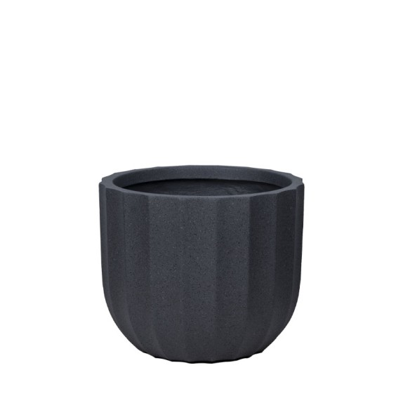 ΚΑΣΠΩ FIBERCLAY ΜΑΥΡΟ ΓΡΑΝΙΤΗ ΚΙΟΝΑΣ ΚΟΝΤΟ ΜΕΓΑΛΟ - Φ44x36.5cm – Δημιουργεί αίσθηση πολυτέλειας χωρίς κόπο | iroots.gr