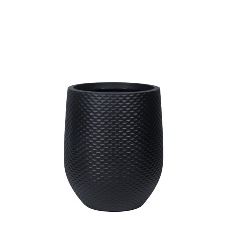 ΚΑΣΠΩ FIBERCLAY ΜΑΥΡΟ ΦΟΛΙΔΩΤΟ ΜΕΣΑΙΟ - Φ37x45cm – Δίνει premium χαρακτήρα στο περιβάλλον | iroots.gr