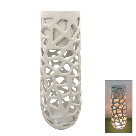 FIBERCLAY ΚΑΣΠΩ ΜΠΕΖ ΜΕ ΦΩΣ LED ΤΡΥΠΗΤΟ ΒΑΡΕΛΙ - Φ46x120cm 1/ΚΙΒ – Δίνει premium χαρακτήρα στο περιβάλλον | iroots.gr