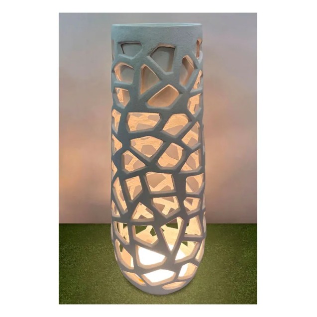 FIBERCLAY ΚΑΣΠΩ ΜΠΕΖ ΜΕ ΦΩΣ LED ΤΡΥΠΗΤΟ ΒΑΡΕΛΙ - Φ46x120cm 1/ΚΙΒ – Δίνει premium χαρακτήρα στο περιβάλλον | iroots.gr
