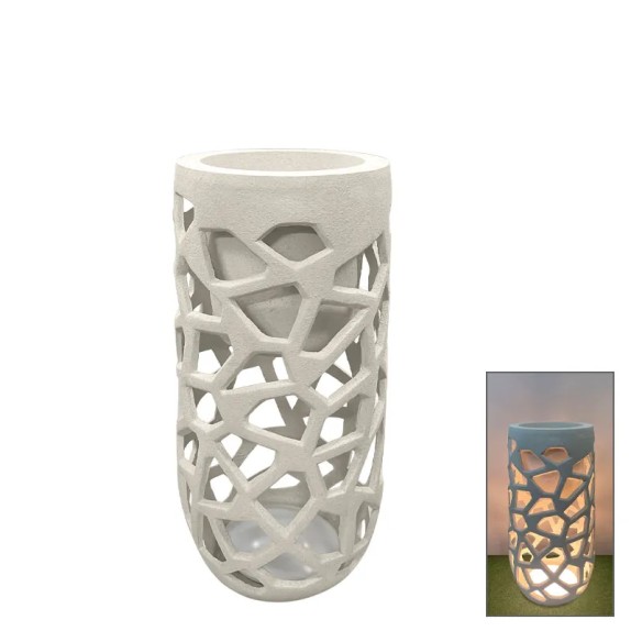 FIBERCLAY ΚΑΣΠΩ ΜΠΕΖ ΜΕ ΦΩΣ LED ΤΡΥΠΗΤΟ ΒΑΡΕΛΙ - Φ46x90cm 1/ΚΙΒ – Προσφέρει μοναδική αισθητική | iroots.gr