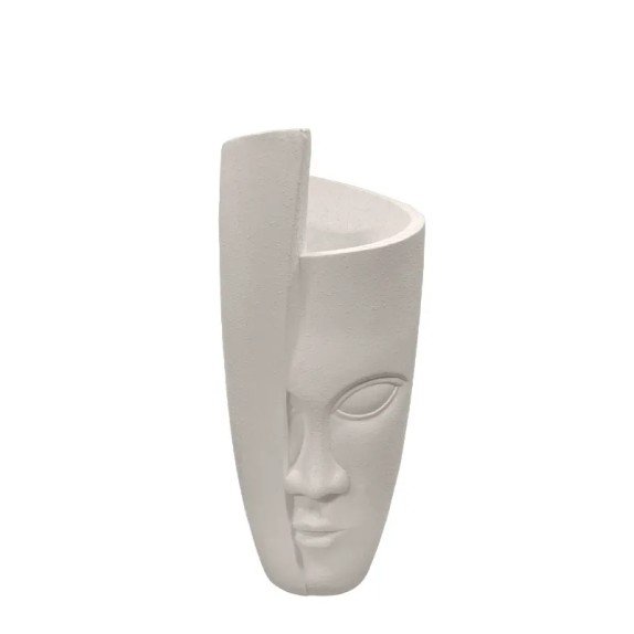 FIBERCLAY ΚΑΣΠΩ ΛΕΥΚΟ ΑΜΜΟΥ ΗΜΙΚΑΛΥΠΤΟΜΕΝO ΠΡΟΣΩΠΟ ΣΤΡΟΓΓΥΛΟ ΜΕΣΑΙΟ - Φ40x90cm 1/ΚΙΒ