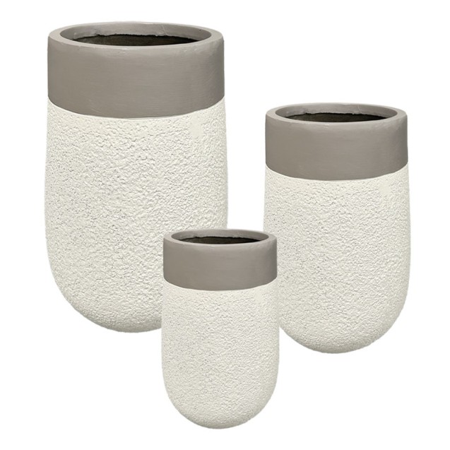 ΣΕΤ/3 ΚΑΣΠΩ ΑΠΌ ΕΛΑΦΡΥ ΤΣΙΜΕΝΤΟ ΜΠΕΖ ΤΥΠΟΥ ΒΑΡΕΛΙ ΨΗΛΟ - Φ23x36, M:Φ36x56, L:Φ53x78cm 1/ΚΙΒ – Αναβαθμίζει άμεσα τον χώρο σου | i