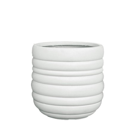 ΚΑΣΠΩ ΜΕΣΑΙΟ ΑΠΟ ΕΛΑΦΡΥ ΤΣΙΜΕΝΤΟ ΛΕΥΚΟ ΣΤΡΟΓΓΥΛΟ ΜΕ ΓΡΑΜΜΕΣ - Φ42x40cm – Δημιουργεί αίσθηση πολυτέλειας χωρίς κόπο | iroots.gr