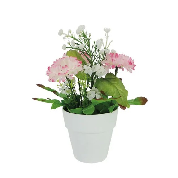 ΓΛΑΣΤΡΑΚΙ FL-9 ΜΕ ΡΟΖ ΑΝΘΟΣΥΝΘΕΣΗ - Υ22cm – Ταιριάζει σε κάθε μοντέρνο ή επαγγελματικό χώρο | iroots.gr