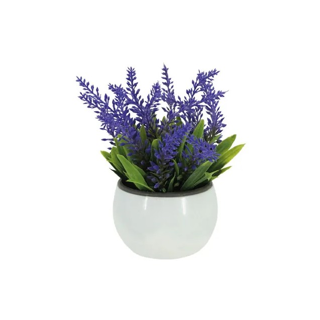 ΓΛΑΣΤΡΑΚΙ ΛΕΥΚΟ ME ΠΡΑΣΙΝΑΔΑ KAI ΛΕΒΑΝΤΑ - 8.5x8.5x17cm 120/ΚΙΒ – Δίνει premium χαρακτήρα στο περιβάλλον | iroots.gr