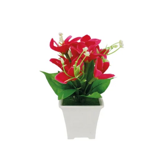 ΓΛΑΣΤΡΑΚΙ ΛΕΥΚΟ ME ΚΡΙΝΑΚΙΑ ΚΟΚΚΙΝΟ - 7.5x7.5x18cm 1/144KIB – Δίνει premium χαρακτήρα στο περιβάλλον | iroots.gr