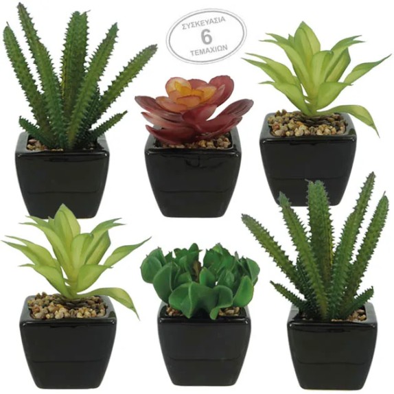 ΚΑΚΤΑΚΙΑ SET/6 ΣΕ ΚΕΡΑΜΙΚΟ ΜΑΥΡΟ ΓΛΑΣΤΡΑΚΙ 6x6x15cm 6/KIB – Δίνει premium χαρακτήρα στο περιβάλλον | iroots.gr