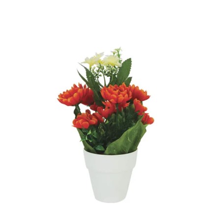 ΓΛΑΣΤΡΑΚΙ FL-9 ΜΕ WHITE ΑΝΘΟΣΥΝΘΕΣΗ - Υ22cm – Αναβαθμίζει άμεσα τον χώρο σου | iroots.gr