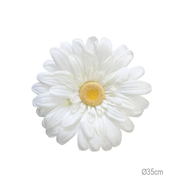 ΚΡΕΜΑΣΤΟ ΑΝΘΟΣ ΜΑΡΓΑΡΙΤΑ ΛΕΥΚΟ ΓΙΓΑΣ - Φ35x10cm 24/ΚΙΒ – Δημιουργεί αίσθηση πολυτέλειας χωρίς κόπο | iroots.gr