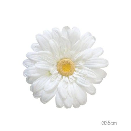 ΚΡΕΜΑΣΤΟ ΑΝΘΟΣ ΜΑΡΓΑΡΙΤΑ ΛΕΥΚΟ ΓΙΓΑΣ - Φ35x10cm 24/ΚΙΒ – Δημιουργεί αίσθηση πολυτέλειας χωρίς κόπο | iroots.gr