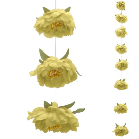 ΓΙΡΛΑΝΤΑ ΠΑΙΩΝΙΑ ΚΙΤΡΙΝΟ ΓΙΓΑΣ 8 ΑΝΘΗ - 22x180cm 24/ΚΙΒ – Προσφέρει μοναδική αισθητική | iroots.gr