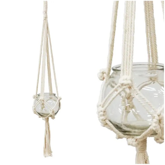 ΚΡΕΜΑΣΤO ΔΙΑΚΟΣΜΗΤΙΚO ΓΥΑΛΑ ΜΕ ΣΧΟΙΝΙ ΕΚΡΟΥ Φ12x14(95)cm – Ταιριάζει σε κάθε μοντέρνο ή επαγγελματικό χώρο | iroots.gr