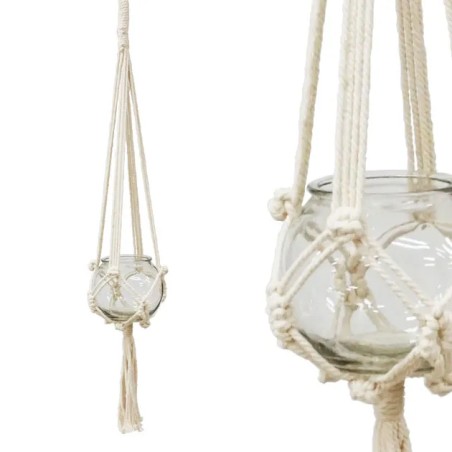 ΚΡΕΜΑΣΤO ΔΙΑΚΟΣΜΗΤΙΚO ΓΥΑΛΑ ΜΕ ΣΧΟΙΝΙ ΕΚΡΟΥ Φ12x14(95)cm – Ταιριάζει σε κάθε μοντέρνο ή επαγγελματικό χώρο | iroots.gr