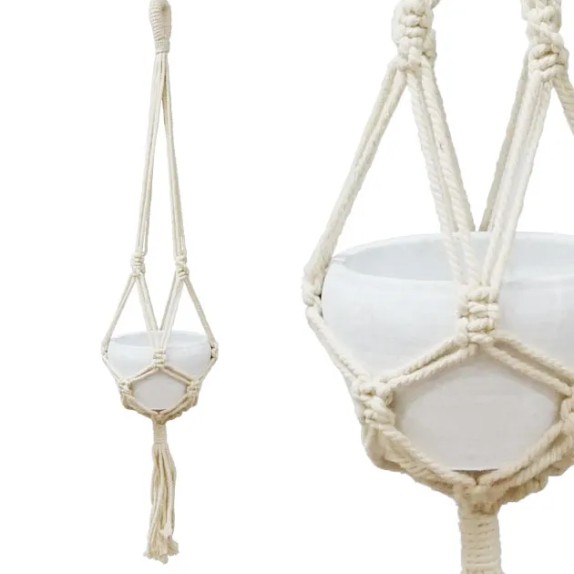 ΚΡΕΜΑΣΤΟ ΔΙΑΚΟΣΜΗΤΙΚΟ ΚΕΡΑΜΙΚΟ ΛΕΥΚΟ ΜΕ ΣΧΟΙΝΙ ΕΚΡΟΥ Φ15x12(100)cm – Ταιριάζει σε κάθε μοντέρνο ή επαγγελματικό χώρο | iroots.gr