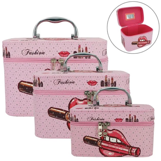 ΜΠΙΖΟΥΤΙΕΡΑ ΡΟΖ ΧΕΙΛΗ ΣETx3 L:23x17x15, M:21x13x14, S:19x11x10cm 24/ΚΙΒ – Ταιριάζει σε κάθε μοντέρνο ή επαγγελματικό χώρο | iroo