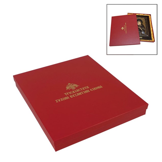 ΞΥΛΙΝΗ ΕΙΚΟΝΑ -ΠΑΝΑΓΙΑ ΤΡΙΧΕΡΟΥΣΑ- ΑΝΑΓΛΥΦΗ ΜΕ ΦΥΛΛΑ ΧΡΥΣΟΥ - 33x39cm – Δημιουργεί αίσθηση πολυτέλειας χωρίς κόπο | iroots.gr