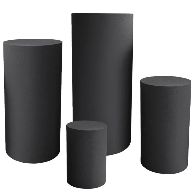 ΞΥΛΙΝΟ ΣΤΑΝΤ ΠΡΟΒΟΛΗΣ ΣΕΤ/4 ΜΑΥΡΟ - XL:Φ39x81, L:Φ34x66, M:Φ29x51, S:Φ24x36cm 1/KIB – Δίνει premium χαρακτήρα στο περιβάλλον | i