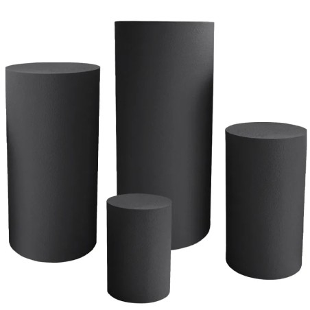 ΞΥΛΙΝΟ ΣΤΑΝΤ ΠΡΟΒΟΛΗΣ ΣΕΤ/4 ΜΑΥΡΟ - XL:Φ39x81, L:Φ34x66, M:Φ29x51, S:Φ24x36cm 1/KIB – Δίνει premium χαρακτήρα στο περιβάλλον | i