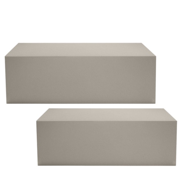 ΞΥΛΙΝΟ ΣΤΑΝΤ ΠΡΟΒΟΛΗΣ ΣΕΤ/2 ΕΚΡΟΥ ΟΡΘΟΓΩΝΙΟ - L:120x80x46, S:110x70x40cm 1/KIB – Προσφέρει μοναδική αισθητική | iroots.gr